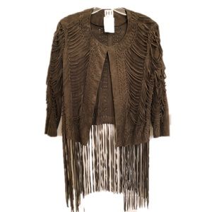 Haute Hippie Suede Fringe Jacket